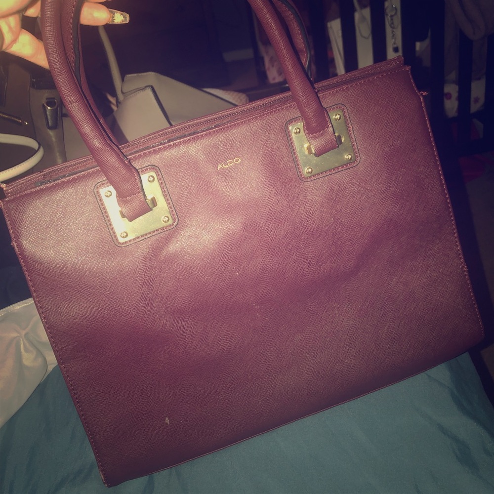 Aldo burgundy satchel